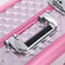 Beauty Case ,Make up koffer , Multi Case Make-up Case Vloertas Met Diamantpatroon Zilverkleurig Roze 36 x 28 x 23 cm JBC319P