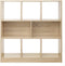 Boekenkast, kubusplank, bodemplank, met open vakken, 97,5 x 30 x 100 cm, eiken kleur LBC52NL