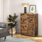 badkamerkast, dressoir, opbergkast, 3 laden, 2 verstelbare planken achter de deur, badkamermeubel, badkamer, woonkamer, keuken, gang, vintage bruin BBK143X01
