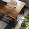 Salontafel, televisietafel, , met metalen frame, stabiel, eenvoudig te monteren LCT61X