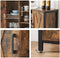Sideboard, bijzetkast, keukenkast met open planken, gangkast, commode met deuren, woonkamer, eetkamer, hal, industrieel design, vintage bruin-zwart LSC098B01