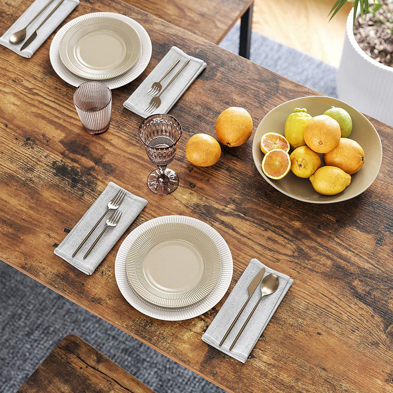 bartafel set, bartafel met 2 barkrukken, aanrecht met barstoelen, keukentafel en keukenstoelen in industrieel ontwerp, voor keuken, 120 x 60 x 90 cm, vintage, donkerbruin LBT15X