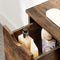 badkamerkast, dressoir, opbergkast, 3 laden, 2 verstelbare planken achter de deur, badkamermeubel, badkamer, woonkamer, keuken, gang, vintage bruin BBK143X01