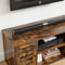 TV-meubel,  TV-tafel, met lattenbodemdeuren, open vakken, tot 43 inch, vintage bruin LTV102X01