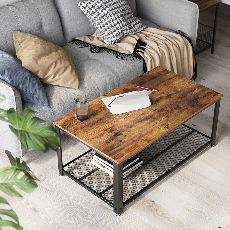 Salontafel, televisietafel, , met metalen frame, stabiel, eenvoudig te monteren LCT61X