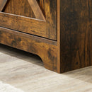 TV-meubel, TV-tafel, TV-plank, voor TV's tot 43 inch, rustieke landelijke stijl, 2 open compartimenten, vintage bruin LTV007X01