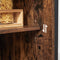 Sideboard, kast met 2 schuifdeuren, opbergkast, voor woonkamer, hal, keuken, eetkamer, stalen frame, industriële stijl, vintage bruin-zwart LSC091B01