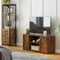 TV-meubel, , met deuren, open vakken, met 2 gaten voor kabels, verstelbare planken, voor TV's tot 50 inch, vintage bruin LTV101X01