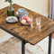 Eettafel, inklapbare keukentafel voor 2-4 personen, voor kleine ruimtes, vintage bruin-zwart KDT077B01