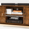 TV-meubel, , met deuren, open vakken, met 2 gaten voor kabels, verstelbare planken, voor TV's tot 50 inch, vintage bruin LTV101X01