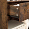 Boekenkast, met 4 niveaus, boekenkast, , met etikethouders en een lade,  67,5 x 30 x 120 cm, vintage bruin