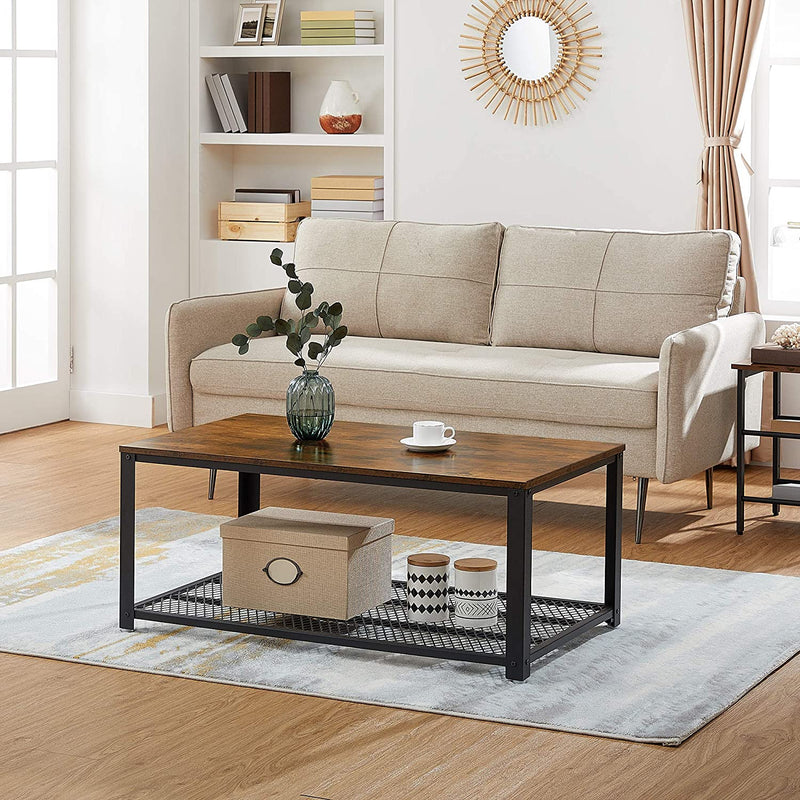 Salontafel, televisietafel, , met metalen frame, stabiel, eenvoudig te monteren LCT61X