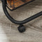 Serveerwagen, keukenwagen, keukenrek op wielen, trolley met 3 niveaus, wielen 360° draaibaar, voor keuken, eetkamer, woonkamer, werkkamer, vintage bruin-zwart LRC031B01