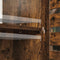 wandkast, badkamerkast, wandkast, opbergkast, open vak, in hoogte verstelbare plank, badkamerkast met 2 deuren, 60 x 20 x 70 cm, vintage bruin BBK121X01